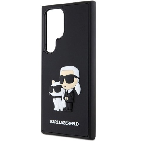 Etui Karl Lagerfeld 3D Rubber Karl&Choupette na Samsung Galaxy S24 Ultra - czarne