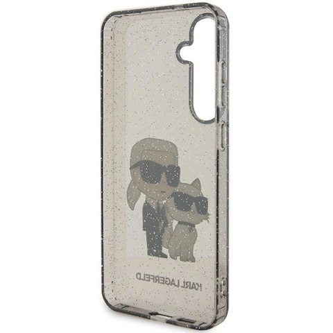 Etui Karl Lagerfeld Glitter Karl&Choupette na Samsung Galaxy S24+ - czarne