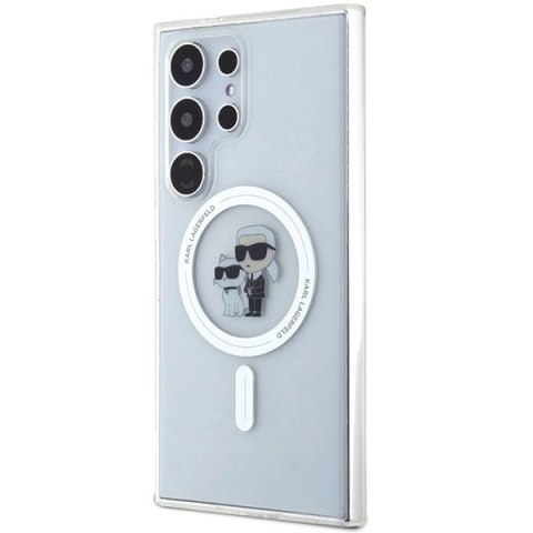 Etui Karl Lagerfeld IML Karl&Choupette MagSafe na Samsung Galaxy S24 Ultra - przezroczyste