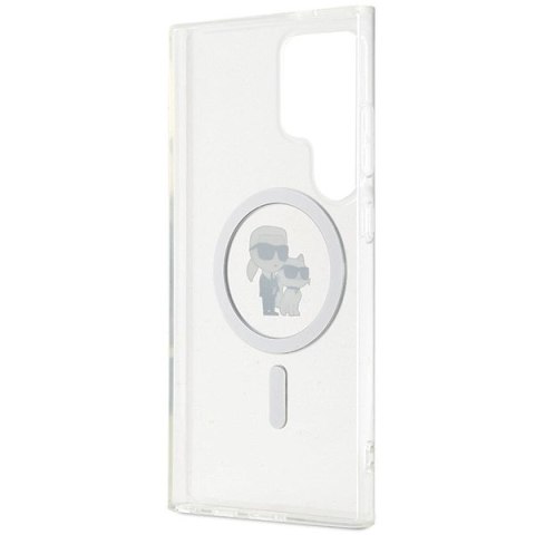 Etui Karl Lagerfeld IML Karl&Choupette MagSafe na Samsung Galaxy S24 Ultra - przezroczyste