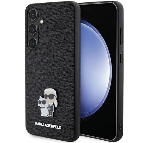 Etui Karl Lagerfeld Saffiano Karl&Choupette Metal Pin na Samsung Galaxy S24+ - czarne Etui Karl Lagerfeld Saffiano Karl&Choupette Metal Pin na Samsung Galaxy S24+ - czarne