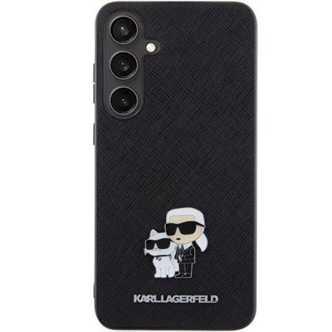 Etui Karl Lagerfeld Saffiano Karl&Choupette Metal Pin na Samsung Galaxy S24+ - czarne Etui Karl Lagerfeld Saffiano Karl&Choupette Metal Pin na Samsung Galaxy S24+ - czarne