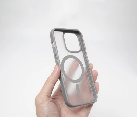 Etui LAUT Huex Protect z MagSafe do iPhone 15 Pro Max - szare