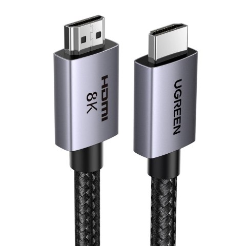 Kabel Ugreen HD171 25911 ze złączami HDMI 2.1 8K certyfikowany 3 m - szary Kabel Ugreen HD171 25911 ze złączami HDMI 2.1 8K certyfikowany 3 m - szary