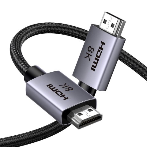 Kabel Ugreen HD171 25911 ze złączami HDMI 2.1 8K certyfikowany 3 m - szary Kabel Ugreen HD171 25911 ze złączami HDMI 2.1 8K certyfikowany 3 m - szary