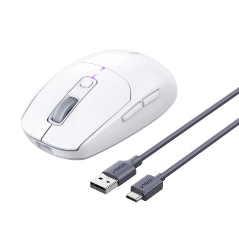 Mysz komputerowa Ugreen MU103 Bluetooth 5.0 / odbiornik USB 2.4GHz - biała Mysz komputerowa Ugreen MU103 Bluetooth 5.0 / odbiornik USB 2.4GHz - biała