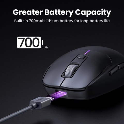 Mysz komputerowa Ugreen MU103 Bluetooth 5.0 / odbiornik USB 2.4GHz - czarna Mysz komputerowa Ugreen MU103 Bluetooth 5.0 / odbiornik USB 2.4GHz - czarna