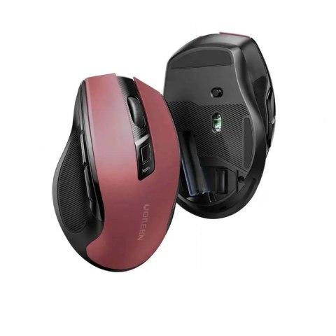 Mysz optyczna Ugreen MU006 bezprzewodowa USB 2.4GHz / Bluetooth 5.0 4000 DPI - czerwona Mysz optyczna Ugreen MU006 bezprzewodowa USB 2.4GHz / Bluetooth 5.0 4000 DPI - czerwona
