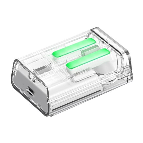 Słuchawki bezprzewodowe TWS Joyroom JR-TC1 IceLens Series ze światłami LED - białe Słuchawki bezprzewodowe TWS Joyroom JR-TC1 IceLens Series ze światłami LED - białe