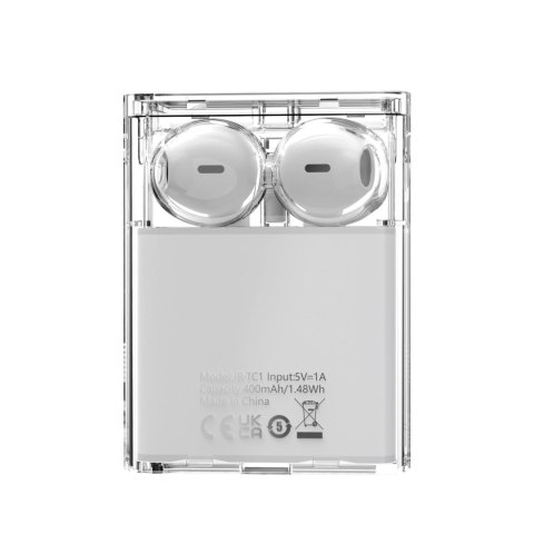 Słuchawki bezprzewodowe TWS Joyroom JR-TC1 IceLens Series ze światłami LED - białe Słuchawki bezprzewodowe TWS Joyroom JR-TC1 IceLens Series ze światłami LED - białe