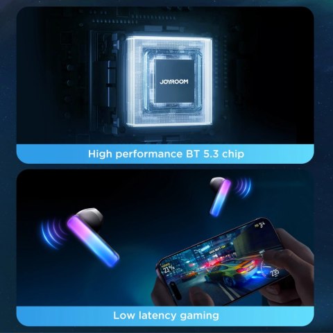 Słuchawki bezprzewodowe TWS Joyroom JR-TC1 IceLens Series ze światłami LED - czarne Słuchawki bezprzewodowe TWS Joyroom JR-TC1 IceLens Series ze światłami LED - czarne