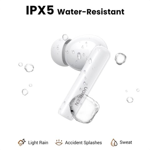 Słuchawki bezprzewodowe Ugreen HiTune T6 z funkcją ANC + kabel USB-A - USB-C - białe Słuchawki bezprzewodowe Ugreen HiTune T6 z funkcją ANC + kabel USB-A - USB-C - białe