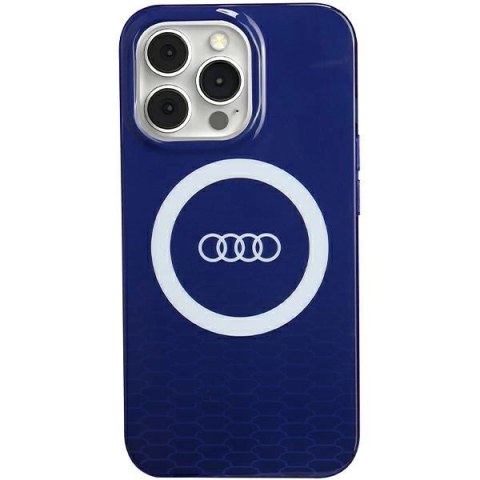 Etui Audi IML Big Logo MagSafe na iPhone 13 Pro / 13 - niebieskie Etui Audi IML Big Logo MagSafe na iPhone 13 Pro / 13 - niebieskie