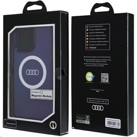 Etui Audi IML Big Logo MagSafe na iPhone 14 Pro Max - niebieskie Etui Audi IML Big Logo MagSafe na iPhone 14 Pro Max - niebieskie