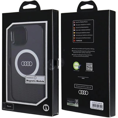 Etui Audi IML Big Logo MagSafe na iPhone 15 / 14 / 13 - czarne Etui Audi IML Big Logo MagSafe na iPhone 15 / 14 / 13 - czarne