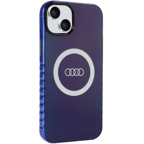 Etui Audi IML Big Logo MagSafe na iPhone 15 Plus / 14 Plus - niebieskie Etui Audi IML Big Logo MagSafe na iPhone 15 Plus / 14 Plus - niebieskie
