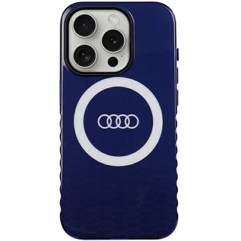 Etui Audi IML Big Logo MagSafe na iPhone 15 Pro - niebieskie Etui Audi IML Big Logo MagSafe na iPhone 15 Pro - niebieskie