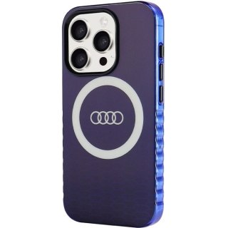 Etui Audi IML Big Logo MagSafe na iPhone 15 Pro - niebieskie
