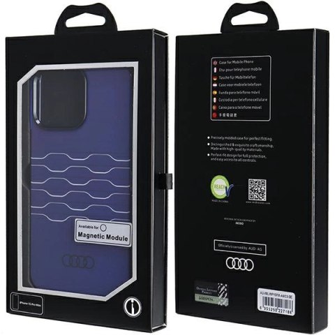 Etui Audi IML MagSafe na iPhone 15 Pro Max - niebieskie