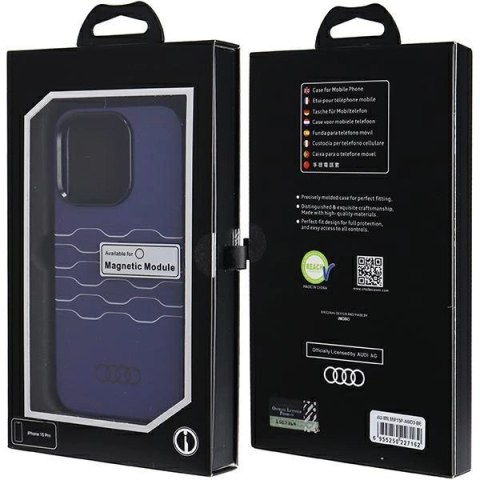 Etui Audi IML MagSafe na iPhone 15 Pro - niebieskie Etui Audi IML MagSafe na iPhone 15 Pro - niebieskie