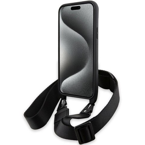 Etui BMW M Edition Carbon Stripe & Strap na iPhone 15 / 14 / 13 - czarne Etui BMW M Edition Carbon Stripe & Strap na iPhone 15 / 14 / 13 - czarne