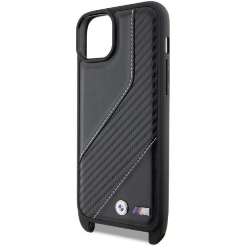 Etui BMW M Edition Carbon Stripe & Strap na iPhone 15 / 14 / 13 - czarne Etui BMW M Edition Carbon Stripe & Strap na iPhone 15 / 14 / 13 - czarne