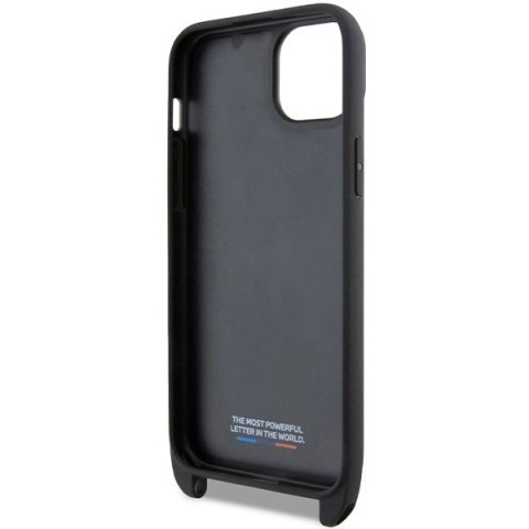 Etui BMW M Edition Carbon Stripe & Strap na iPhone 15 / 14 / 13 - czarne Etui BMW M Edition Carbon Stripe & Strap na iPhone 15 / 14 / 13 - czarne