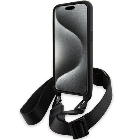 Etui BMW M Edition Carbon Stripe & Strap na iPhone 15 Pro - czarne Etui BMW M Edition Carbon Stripe & Strap na iPhone 15 Pro - czarne