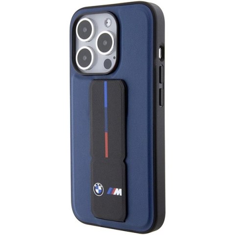 Etui BMW M Grip Stand Bicolor na iPhone 15 Pro - granatowe Etui BMW M Grip Stand Bicolor na iPhone 15 Pro - granatowe