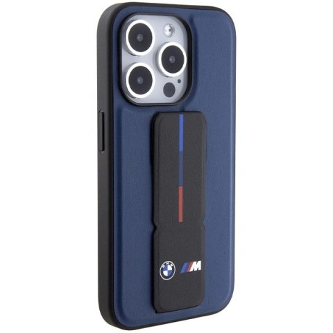 Etui BMW M Grip Stand Bicolor na iPhone 15 Pro - granatowe Etui BMW M Grip Stand Bicolor na iPhone 15 Pro - granatowe