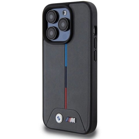 Etui BMW M Quilted Tricolor MagSafe na iPhone 15 Pro - szare Etui BMW M Quilted Tricolor MagSafe na iPhone 15 Pro - szare