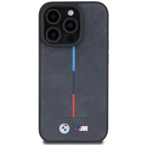 Etui BMW M Quilted Tricolor MagSafe na iPhone 15 Pro - szare Etui BMW M Quilted Tricolor MagSafe na iPhone 15 Pro - szare