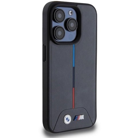 Etui BMW M Quilted Tricolor MagSafe na iPhone 15 Pro - szare Etui BMW M Quilted Tricolor MagSafe na iPhone 15 Pro - szare
