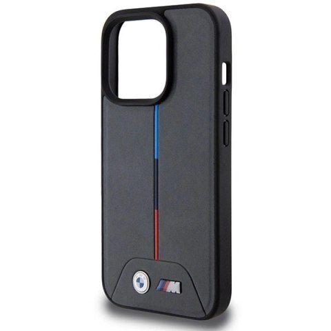 Etui BMW M Quilted Tricolor MagSafe na iPhone 15 Pro - szare Etui BMW M Quilted Tricolor MagSafe na iPhone 15 Pro - szare