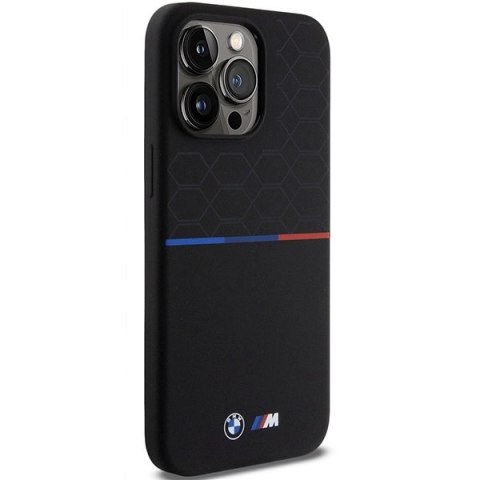 Etui BMW M Silicone Pattern MagSafe na iPhone 15 Pro Max - czarne Etui BMW M Silicone Pattern MagSafe na iPhone 15 Pro Max - czarne