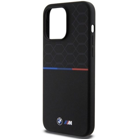 Etui BMW M Silicone Pattern MagSafe na iPhone 15 Pro Max - czarne Etui BMW M Silicone Pattern MagSafe na iPhone 15 Pro Max - czarne