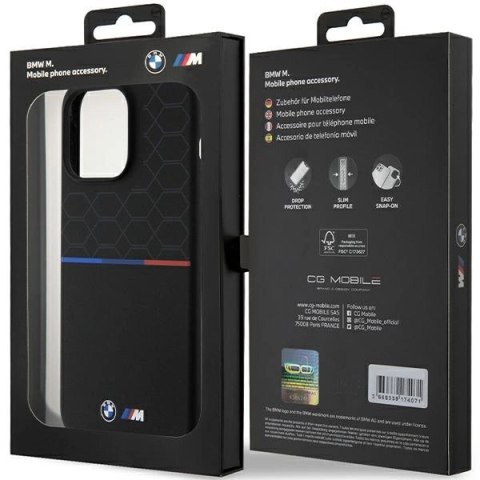 Etui BMW M Silicone Pattern MagSafe na iPhone 15 Pro Max - czarne Etui BMW M Silicone Pattern MagSafe na iPhone 15 Pro Max - czarne