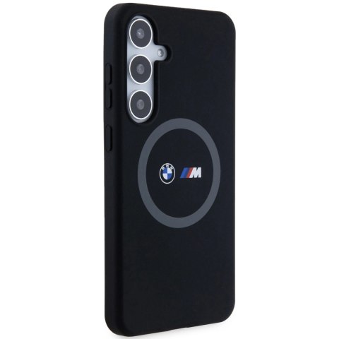Etui BMW M Silicone Printed Ring MagSafe na Samsung Galaxy S24+ - czarne Etui BMW M Silicone Printed Ring MagSafe na Samsung Galaxy S24+ - czarne