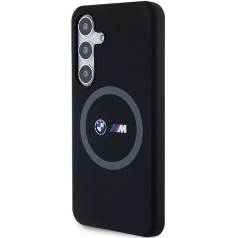 Etui BMW M Silicone Printed Ring MagSafe na Samsung Galaxy S24 - czarne Etui BMW M Silicone Printed Ring MagSafe na Samsung Galaxy S24 - czarne