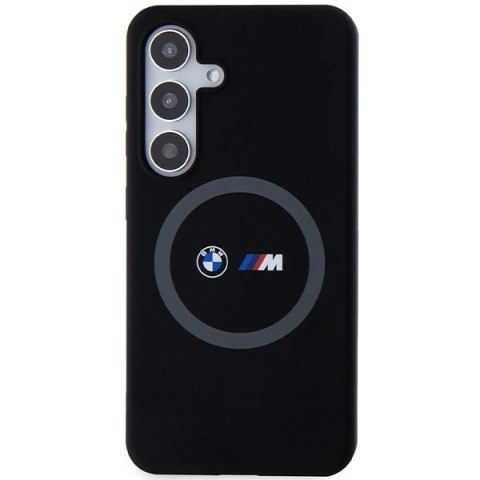 Etui BMW M Silicone Printed Ring MagSafe na Samsung Galaxy S24 - czarne Etui BMW M Silicone Printed Ring MagSafe na Samsung Galaxy S24 - czarne
