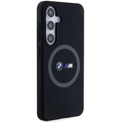 Etui BMW M Silicone Printed Ring MagSafe na Samsung Galaxy S24 - czarne Etui BMW M Silicone Printed Ring MagSafe na Samsung Galaxy S24 - czarne