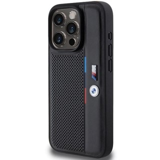 Etui BMW Perforated Tricolor Line na iPhone 15 Pro Max - czarne