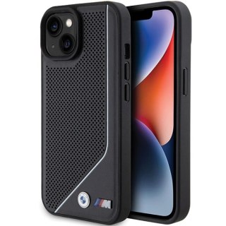 Etui BMW Perforated Twisted Line MagSafe na iPhone 15 / 14 / 13 - czarne
