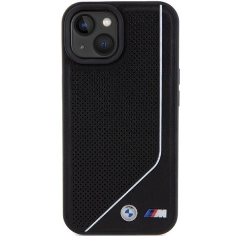 Etui BMW Perforated Twisted Line MagSafe na iPhone 15 / 14 / 13 - czarne Etui BMW Perforated Twisted Line MagSafe na iPhone 15 / 14 / 13 - czarne