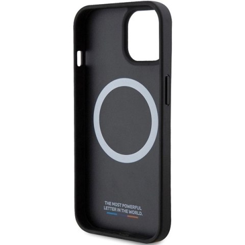 Etui BMW Perforated Twisted Line MagSafe na iPhone 15 / 14 / 13 - czarne Etui BMW Perforated Twisted Line MagSafe na iPhone 15 / 14 / 13 - czarne