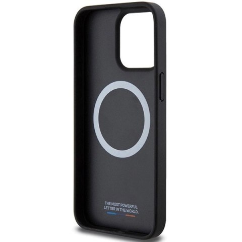 Etui BMW Perforated Twisted Line MagSafe na iPhone 15 Pro Max - czarne Etui BMW Perforated Twisted Line MagSafe na iPhone 15 Pro Max - czarne