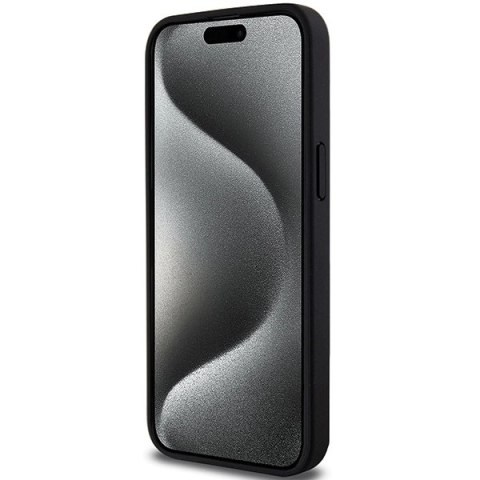Etui BMW Perforated Twisted Line MagSafe na iPhone 15 Pro - czarne