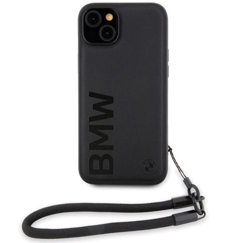 Etui BMW Signature Leather Wordmark Cord na iPhone 15 / 14 / 13 - czarne Etui BMW Signature Leather Wordmark Cord na iPhone 15 / 14 / 13 - czarne