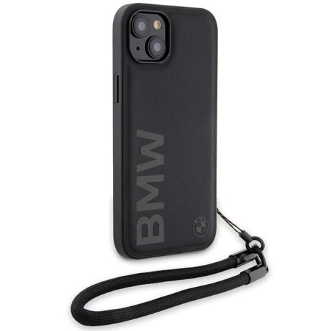 Etui BMW Signature Leather Wordmark Cord na iPhone 15 / 14 / 13 - czarne Etui BMW Signature Leather Wordmark Cord na iPhone 15 / 14 / 13 - czarne