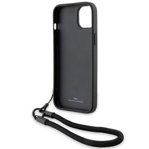 Etui BMW Signature Leather Wordmark Cord na iPhone 15 / 14 / 13 - czarne Etui BMW Signature Leather Wordmark Cord na iPhone 15 / 14 / 13 - czarne